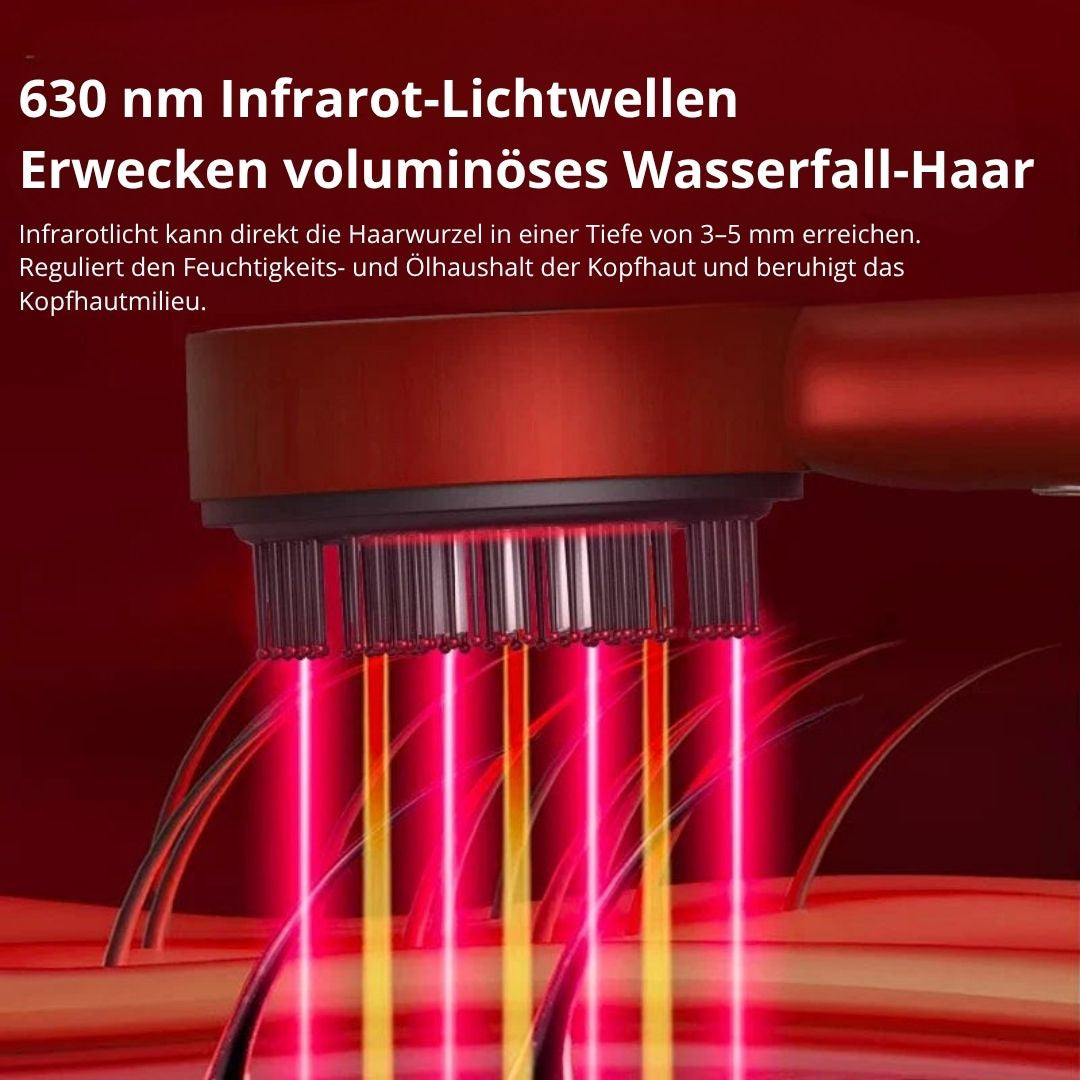 Skinvasion - Rotlicht HairFlow-Stimulationsbürste